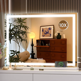 Hasipu vanity mirror with lights 28x20 inches for natural makeup application