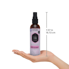 HASK 5-in-1 Leave-In bottle with glossy finish emphasizes lightweight, frizz-free feel.