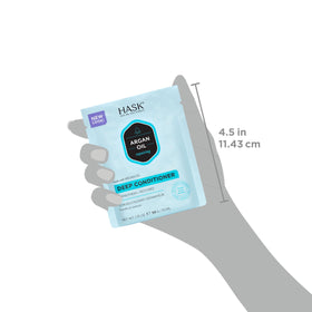 HASK bundle packaging overview showing two dry shampoo cans and conditioner packette