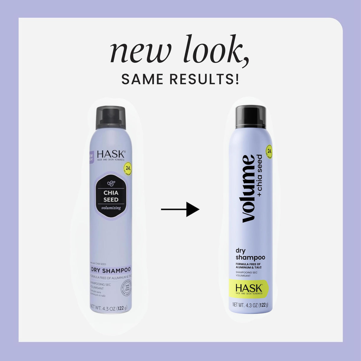 HASK chia-seed volumizing dry shampoo front view for quick refresh