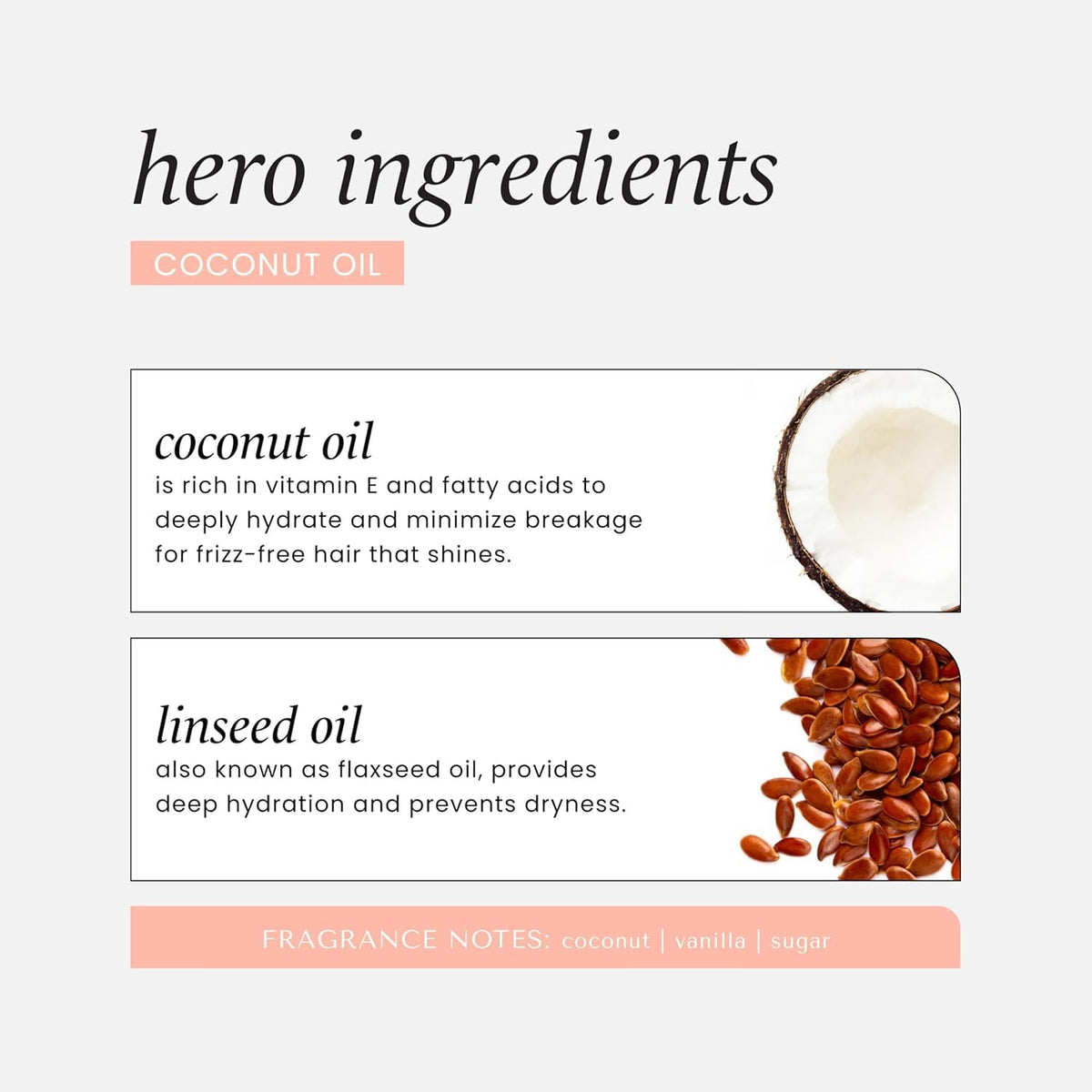 HASK Coconut Leave-In spray label close-up showing sulfate-free formula