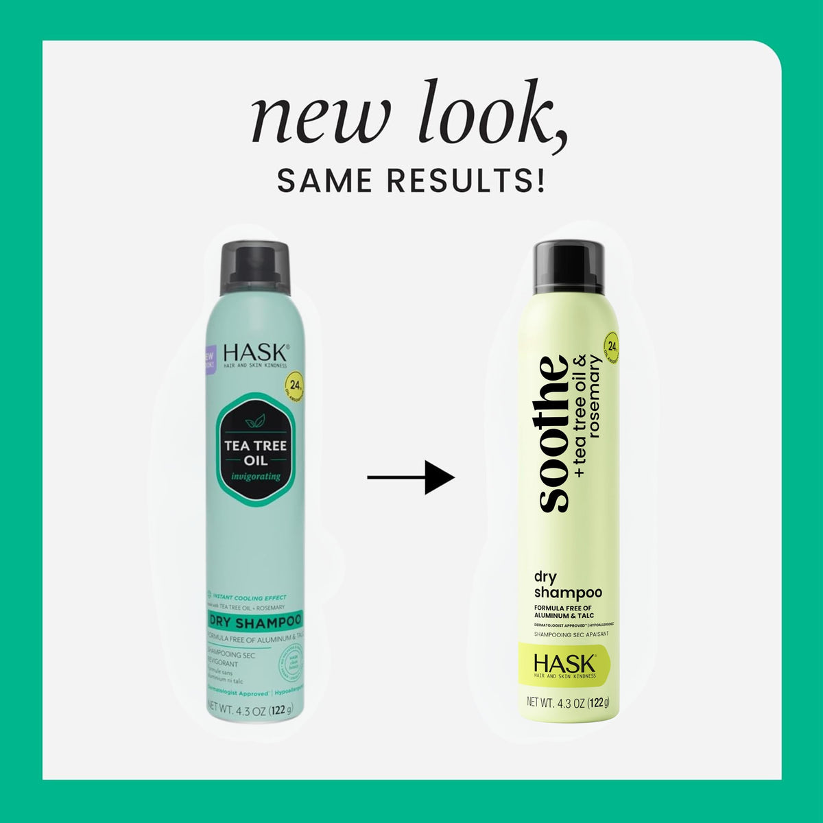 HASK Dry Shampoo Duo back packaging shows color-safe formula
