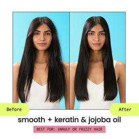 HASK Keratin and Jojoba Oil ingredients close-up supporting hair strength