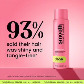 HASK Shampoo lather on wet hair demonstrating cleansing and smoothing