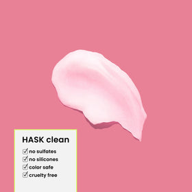 HASK sulfate-free label highlighting clean beauty standards and silicone-free