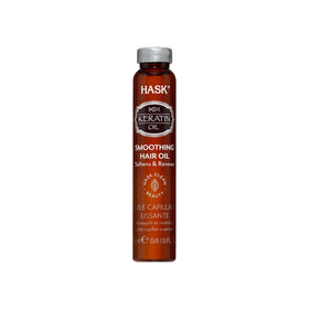 HASK Keratin Vials Shine Oil bottle with easy-dispense action for smooth, frizz-free hair.