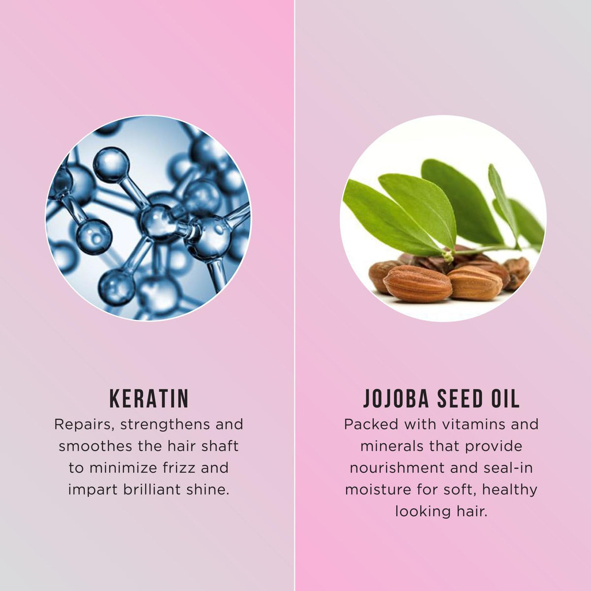 HASK Keratin Vials adds natural-looking shine without weighing hair down.