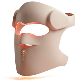 Hatch Halo mask worn for full-face red light therapy at home