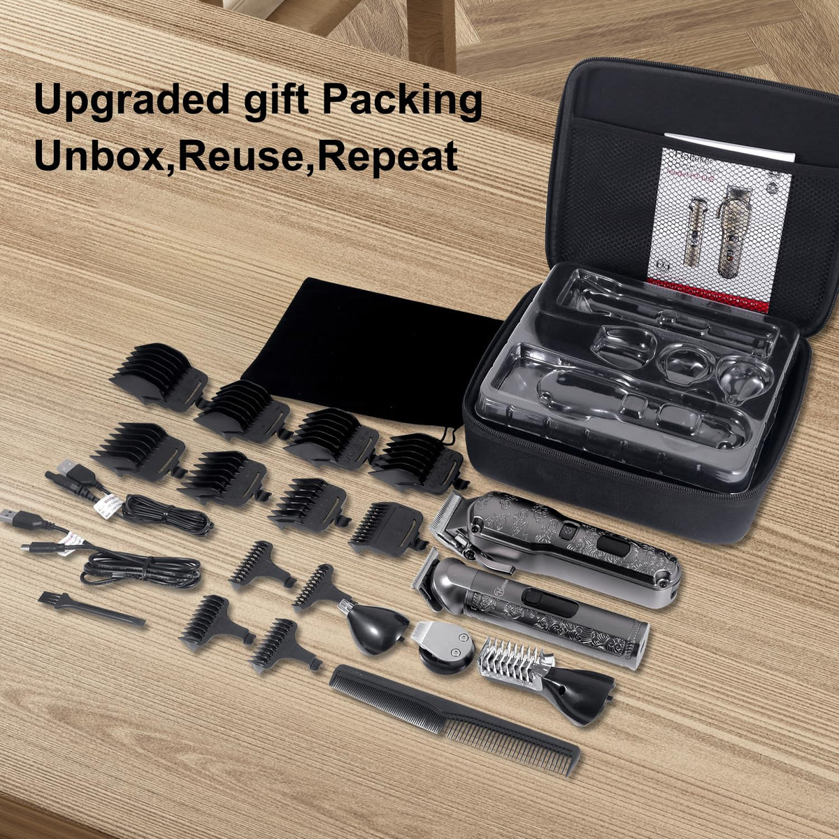 Hatteker sleek, gift-ready grooming kit for any routine.