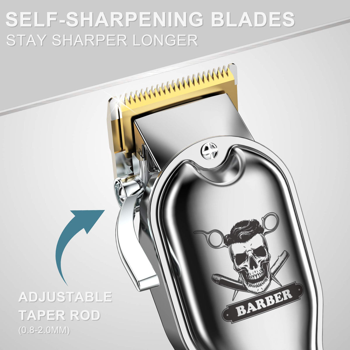 Hatteker Pro Hair Clipper waterproof body for quick cleaning after use