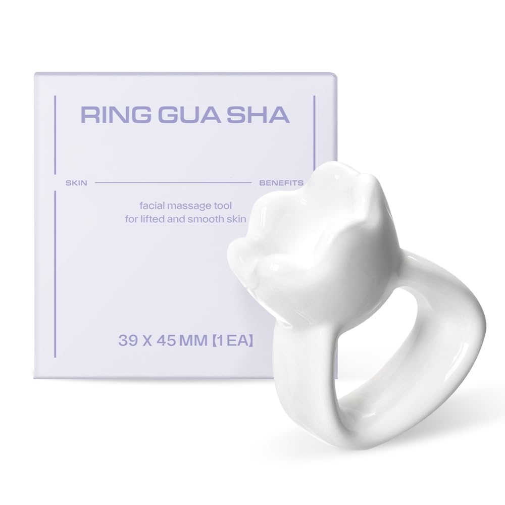HAUA Ring Gua Sha ceramic-glide for smooth facial massage.