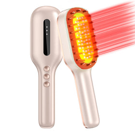 HAUBAT Lasercomb on scalp delivering targeted light for potential hair growth