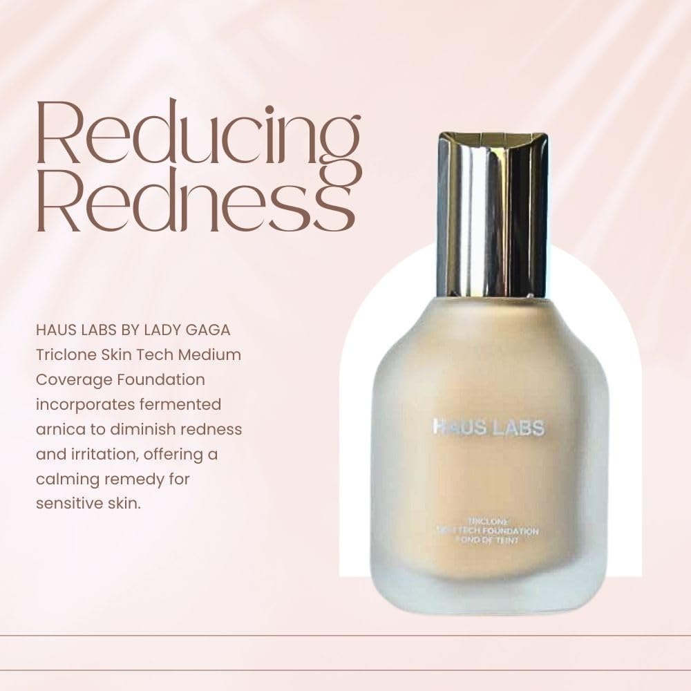 Triclone foundation swatches showing a precise color match for light skin with neutral peach undertones.
