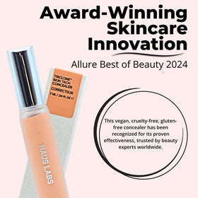 Haus Labs under-eye concealer wear test showing comfortable all-day finish