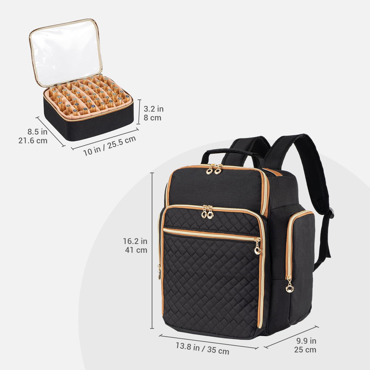 Hautton luggage strap option secures the case during trips.