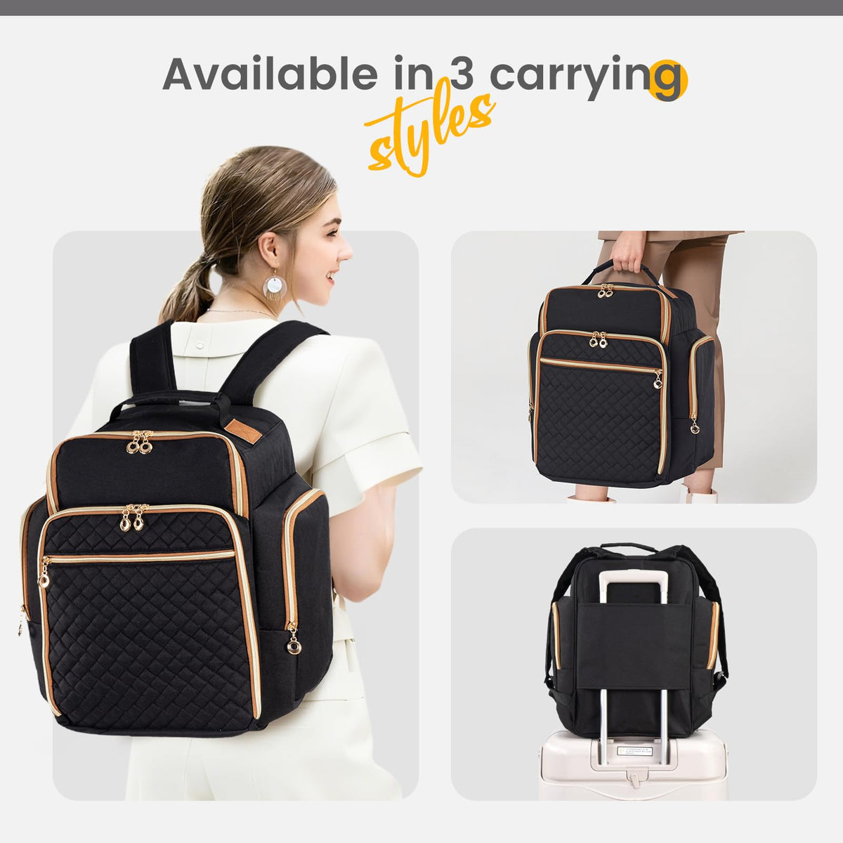 Hautton triple-pocket design fits polish bottles and tools.