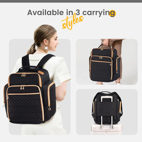 Hautton triple-pocket design fits polish bottles and tools.