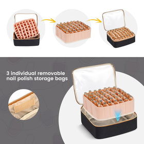 Hautton soft-sponge interior protects bottles while keeping compartments tidy.
