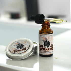 Havana Haze beard oil application demonstrates a hydrated beard.