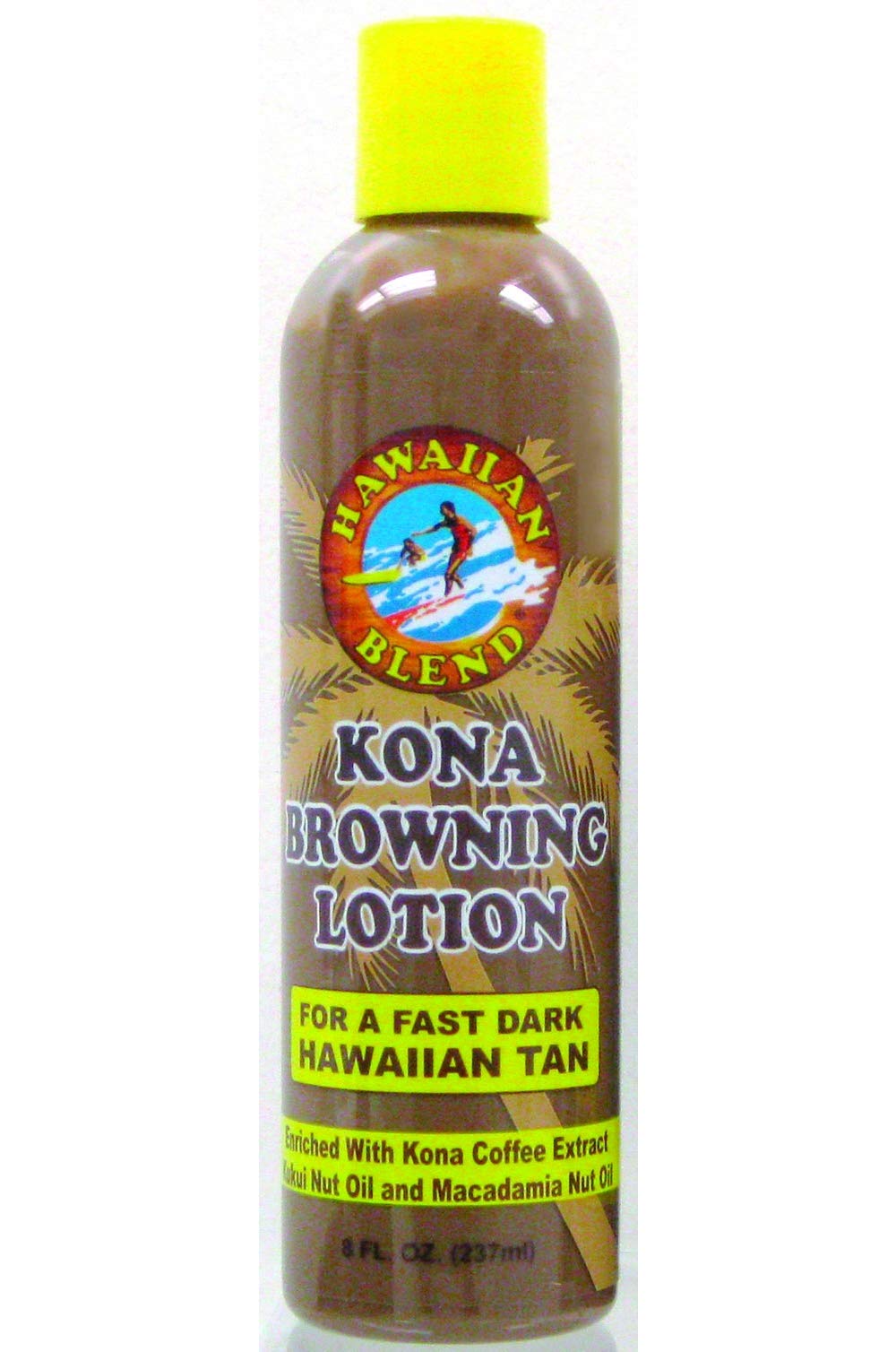 Hawaiian Blend Kona Browning Lotion 8 oz bottle ready for a fast, even tan.