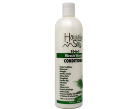 Hawaiian Silky Miracle Worker 14-in-1 conditioner texture shows smooth hair
