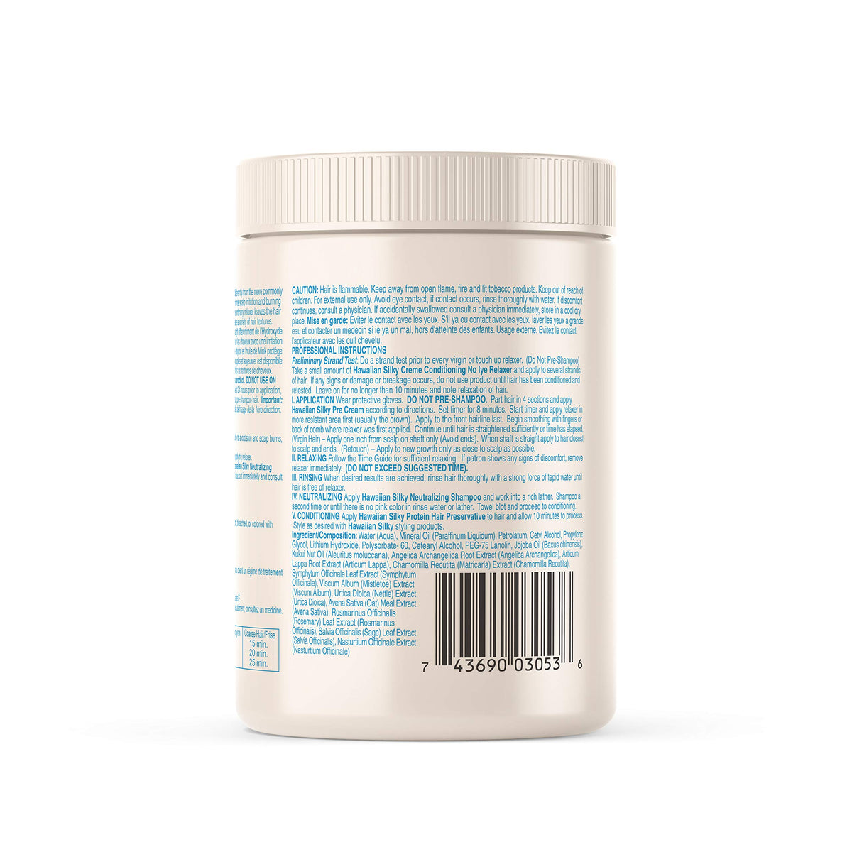 Hawaiian Silky packaging image emphasizing mild, scalp-friendly formula