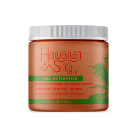 Hawaiian Silky Texturizing Gel Activator bottle highlighting color-treated hair shine
