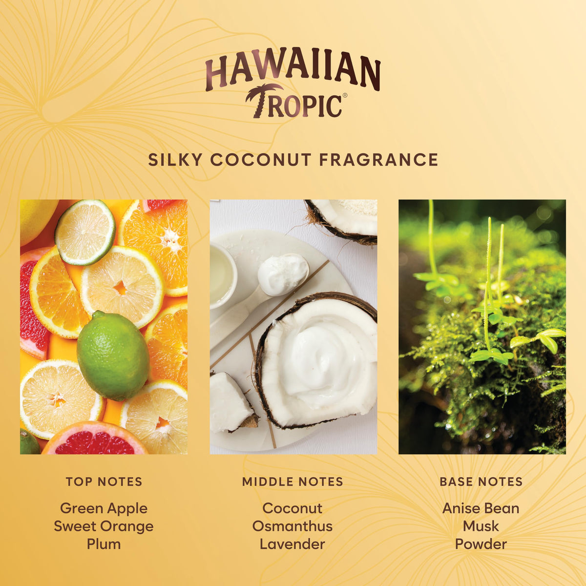 Hawaiian Tropic Silky Coconut shampoo bottle tamper-proof pump for mess-free dispensing.