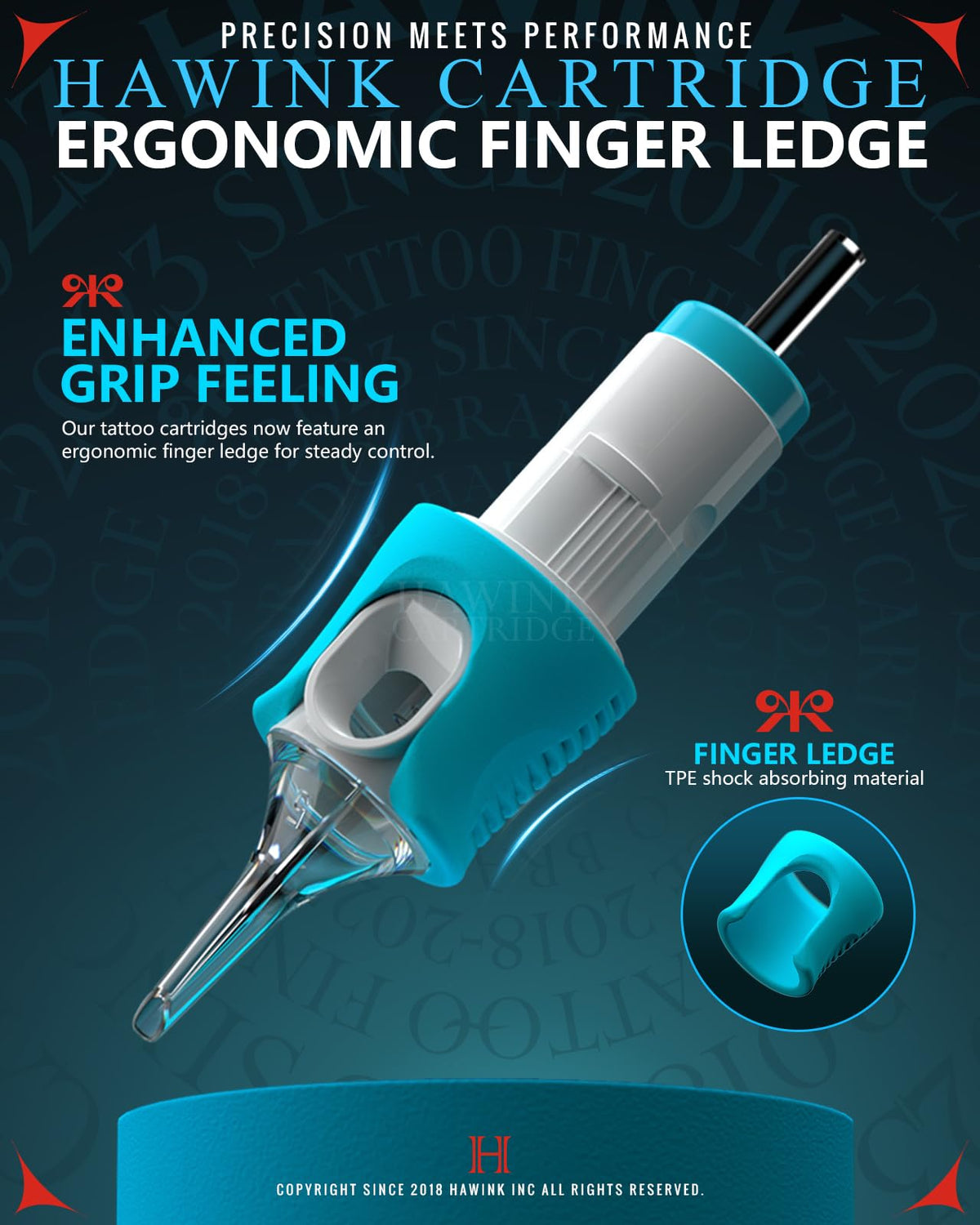 HAWINK 316 stainless steel needle tip ensures precise, smooth work