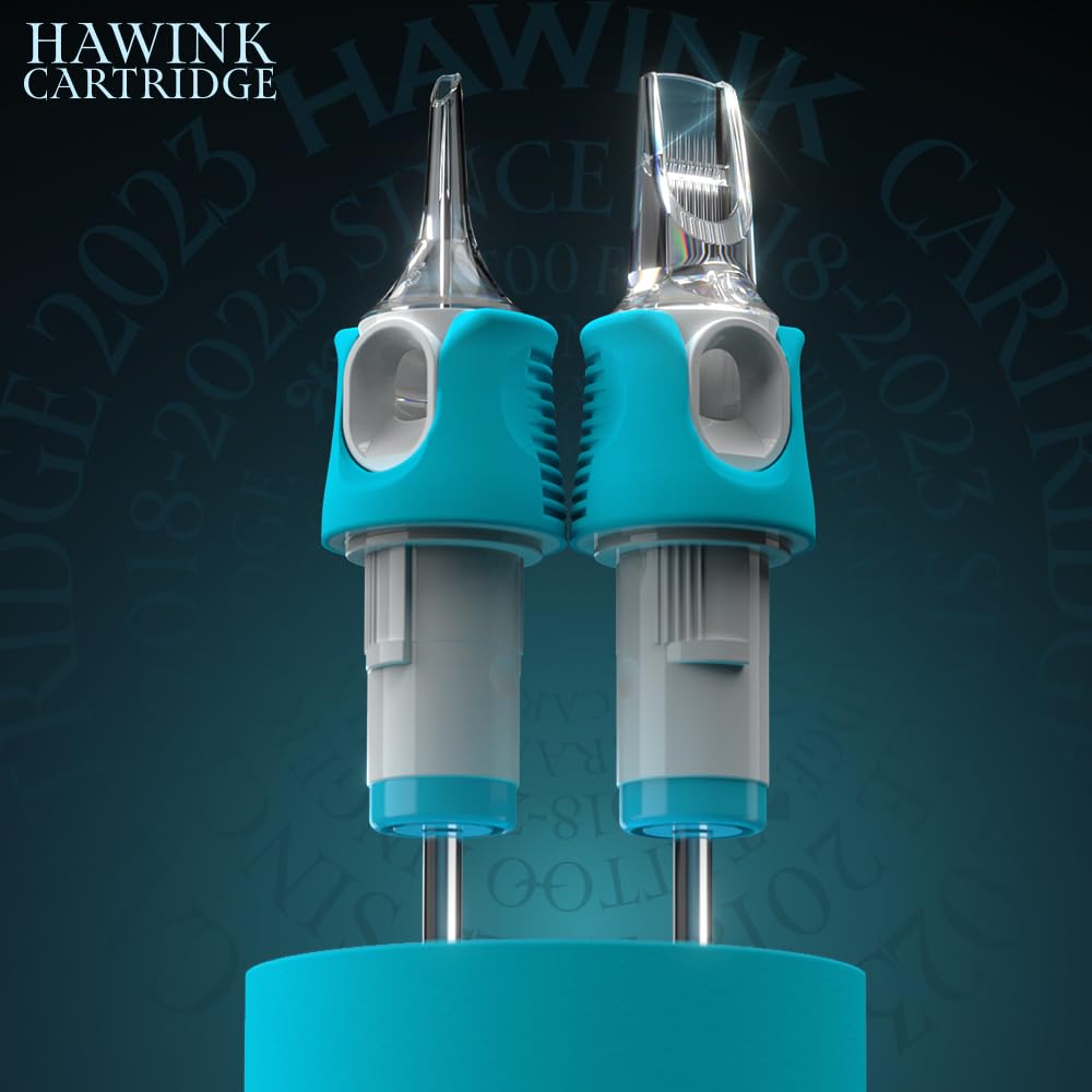HAWINK blue finger ledge cartridge with membrane to prevent ink leakage