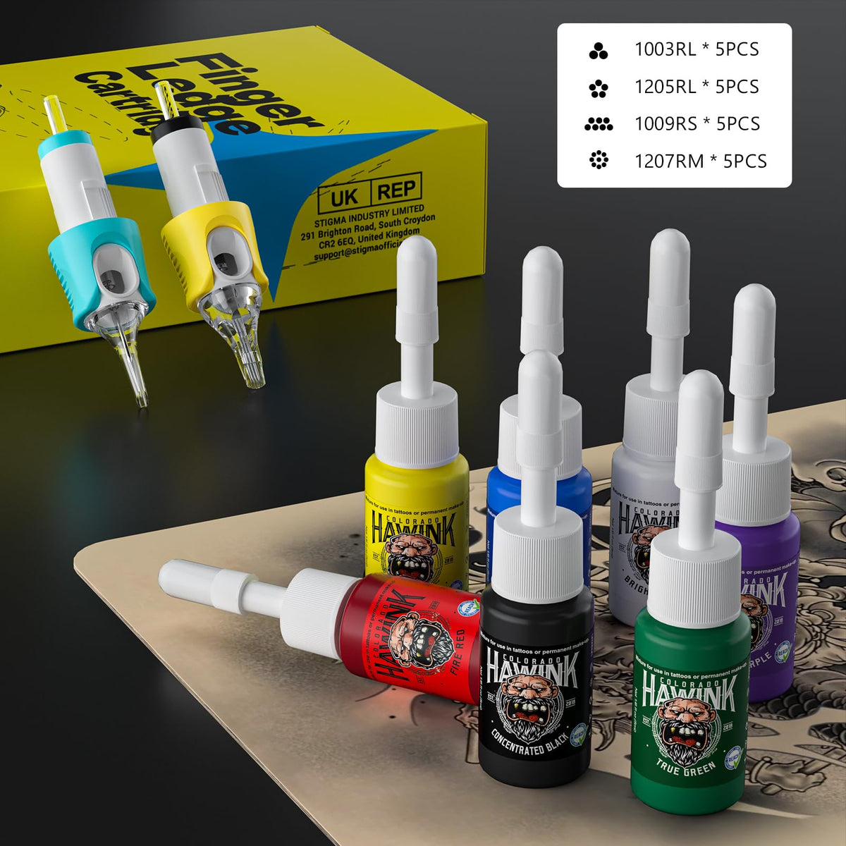 HAWINK lightweight, quiet tattoo pen reduces hand fatigue during sessions.
