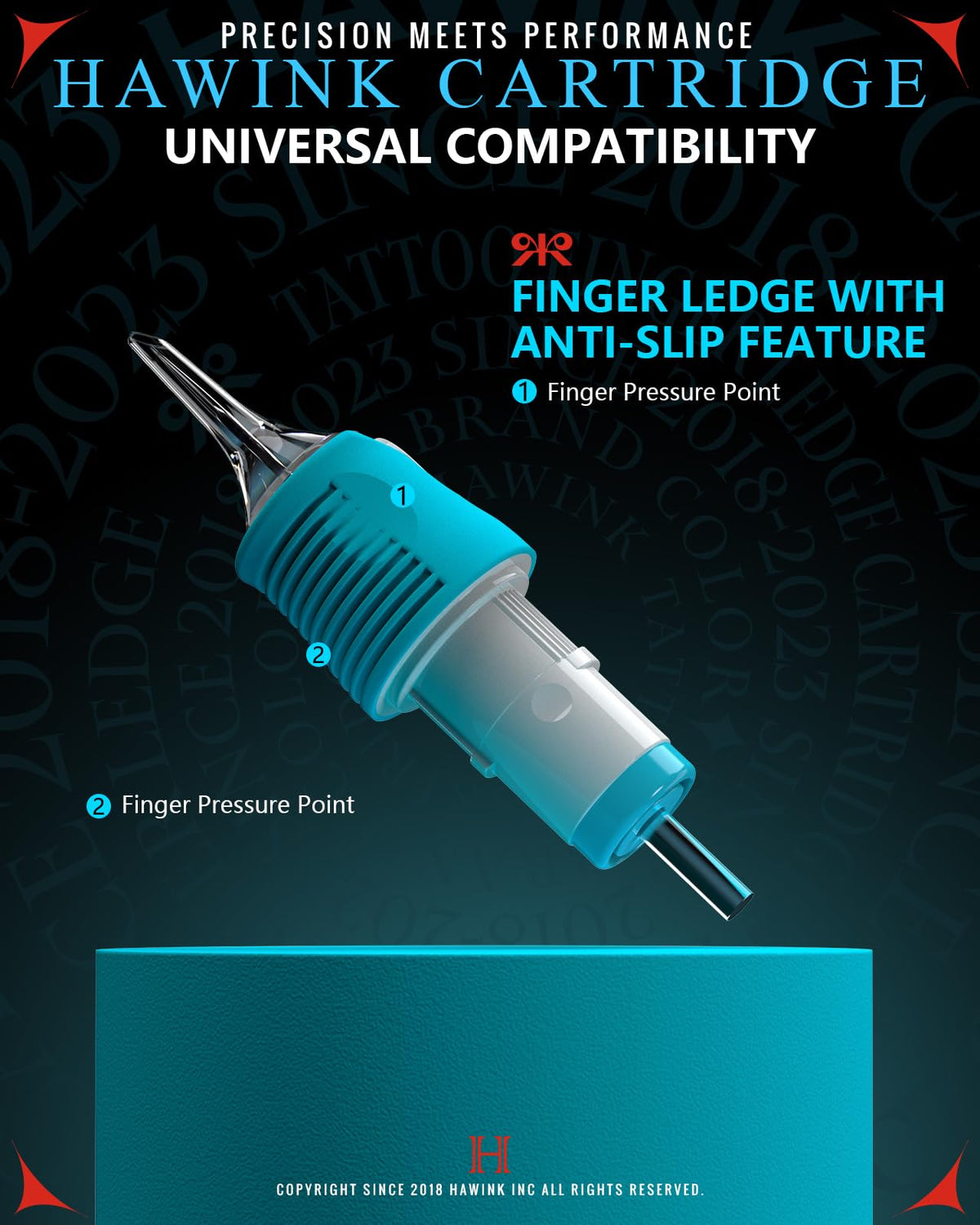 HAWINK silicone-elastic cartridge body maintains needle responsiveness and control