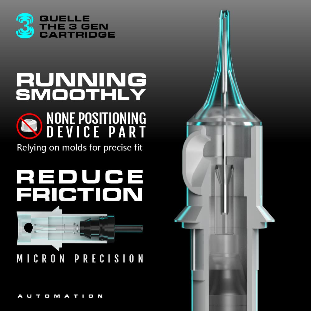 HAWINK tattoo cartridge bevel tip is semi-transparent for easy needle observation during work.