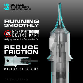 HAWINK tattoo cartridge bevel tip is semi-transparent for easy needle observation during work.