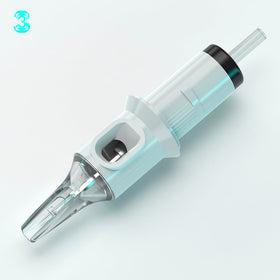 HAWINK tattoo cartridges interior view highlights membrane design preventing ink leakage during sessions.