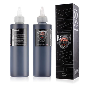HAWINK tattoo ink bottle close-up showing rich color and premium packaging
