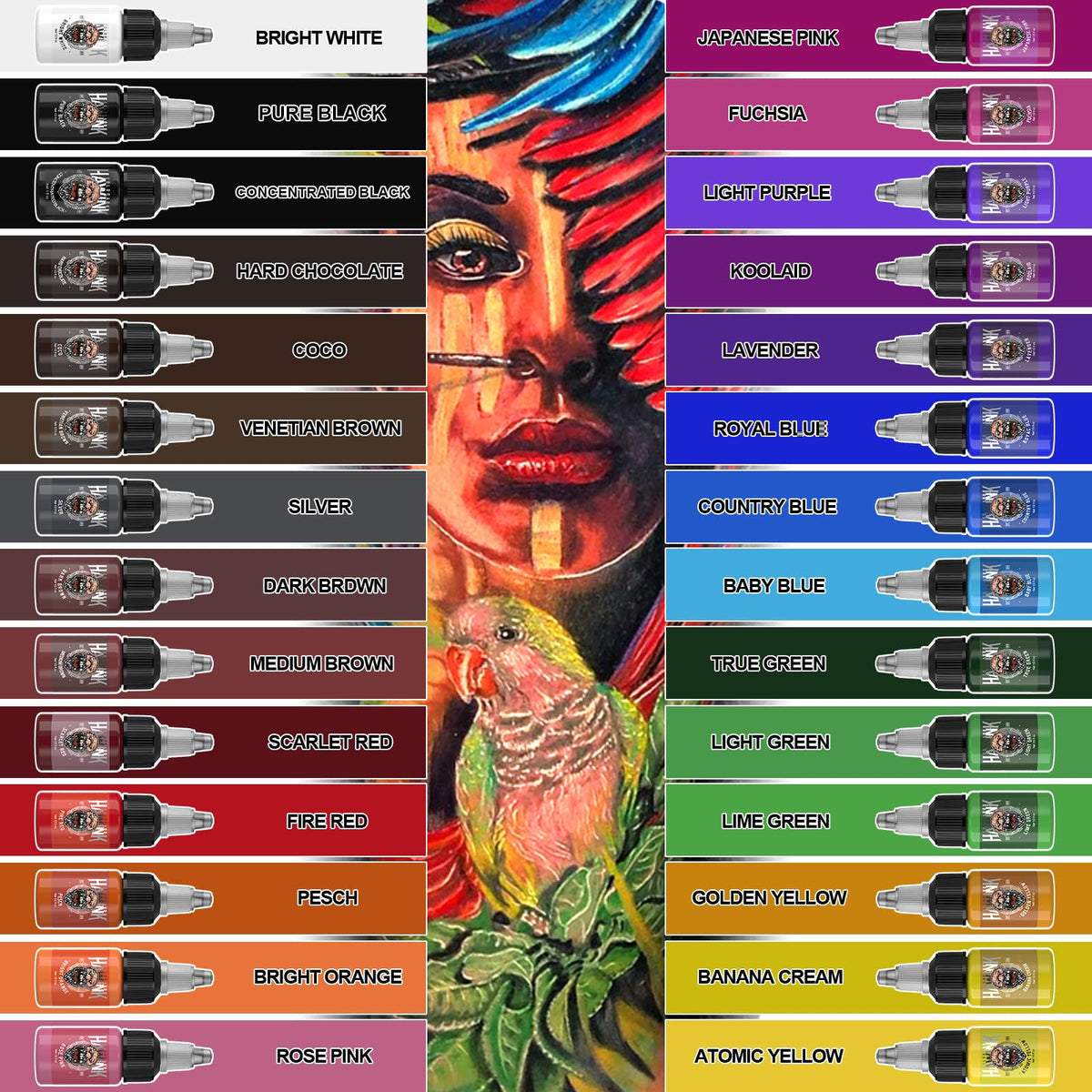 HAWINK ink color palette collection for precise blending and shading