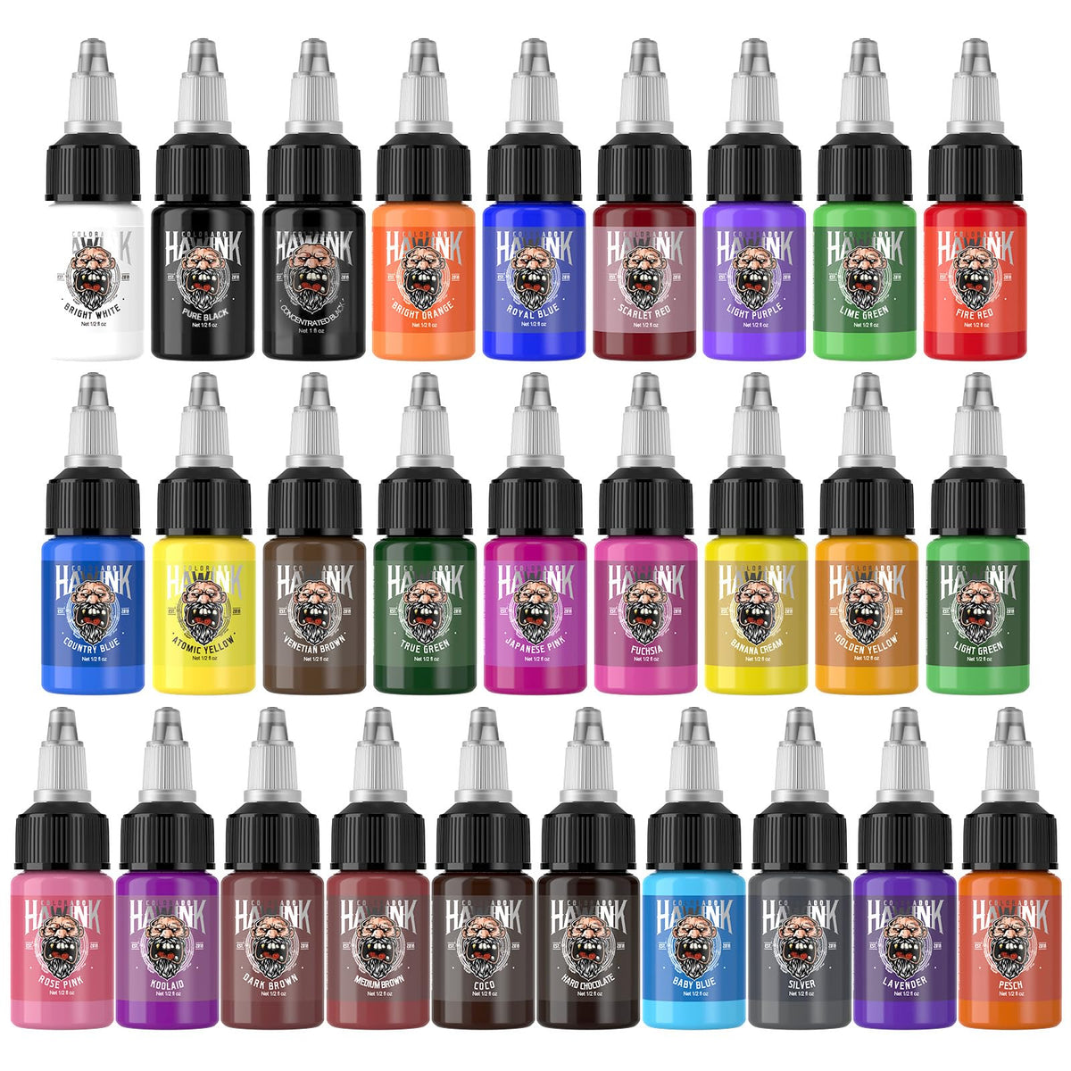 HAWINK ink set indicating long-lasting color and reduced touch-ups
