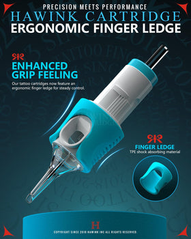 HAWINK 7RS round shader cartridge blue for balanced shading