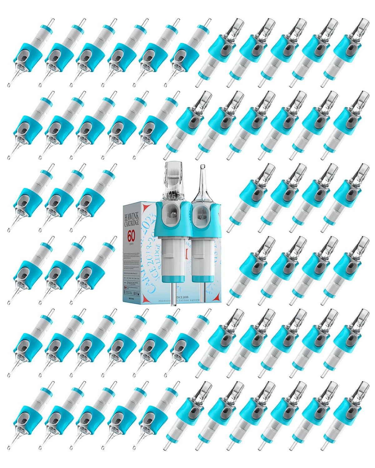 HAWINK tattoo needle cartridge set with mixed sizes for versatile shading and lining