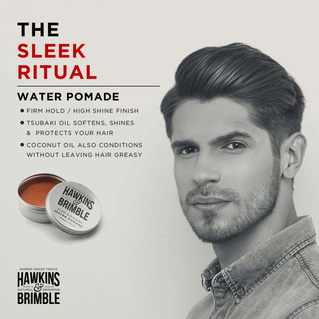 Hawkins & Brimble easy wash rinse-off action demonstrates removal.