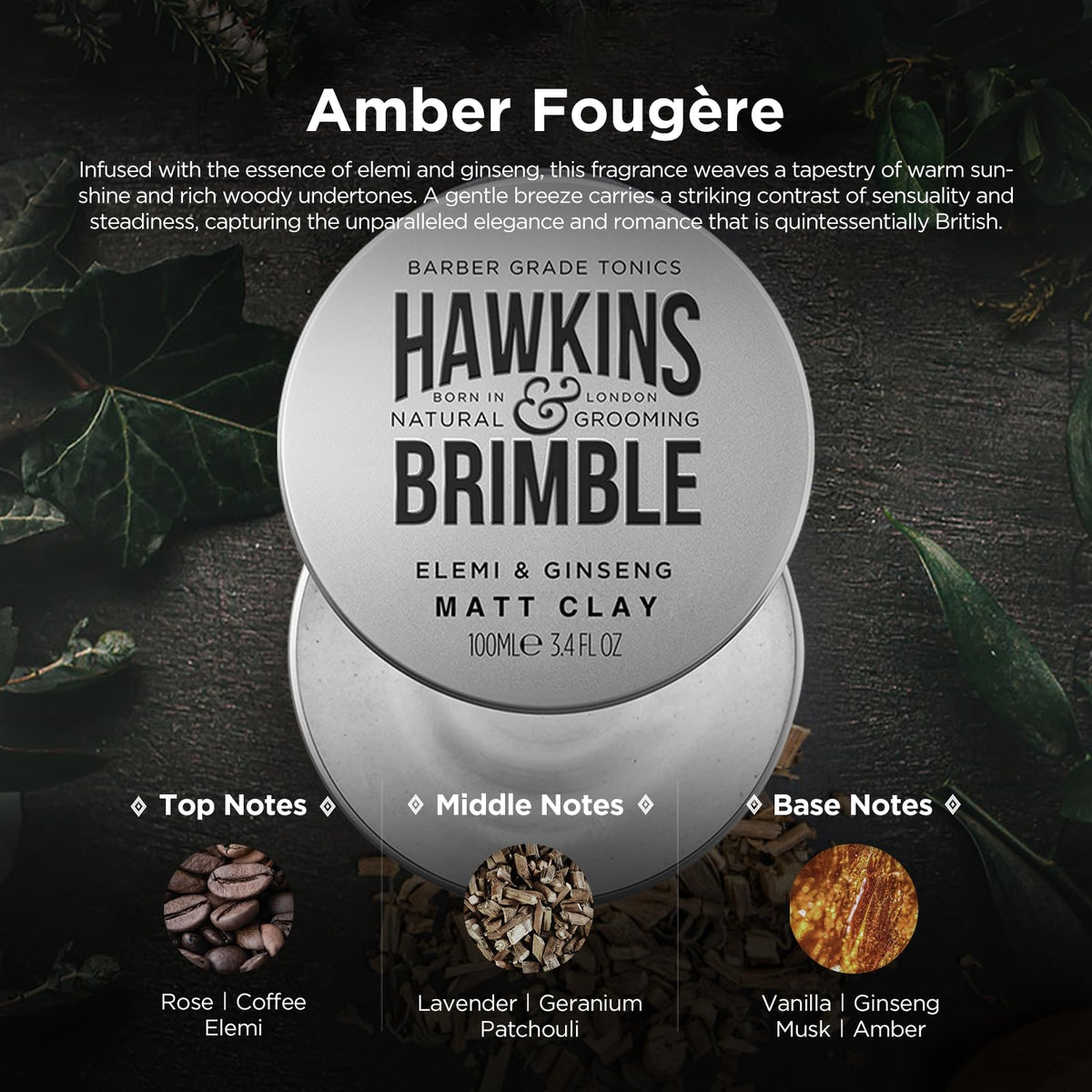 Elemi and ginseng ingredients label highlighting nourishing elements.