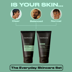 Hawthorne Face Wash Cleanser application demonstrates a simple two step routine.