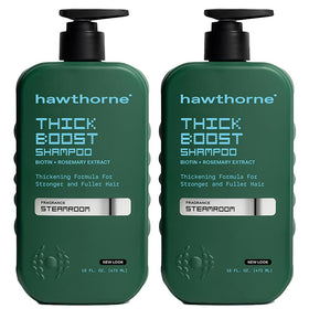 Hawthorne Thick Boost bottle front highlights thinning hair support