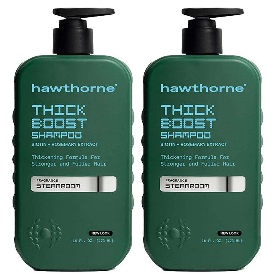 Hawthorne Thick Boost bottle front highlights thinning hair support