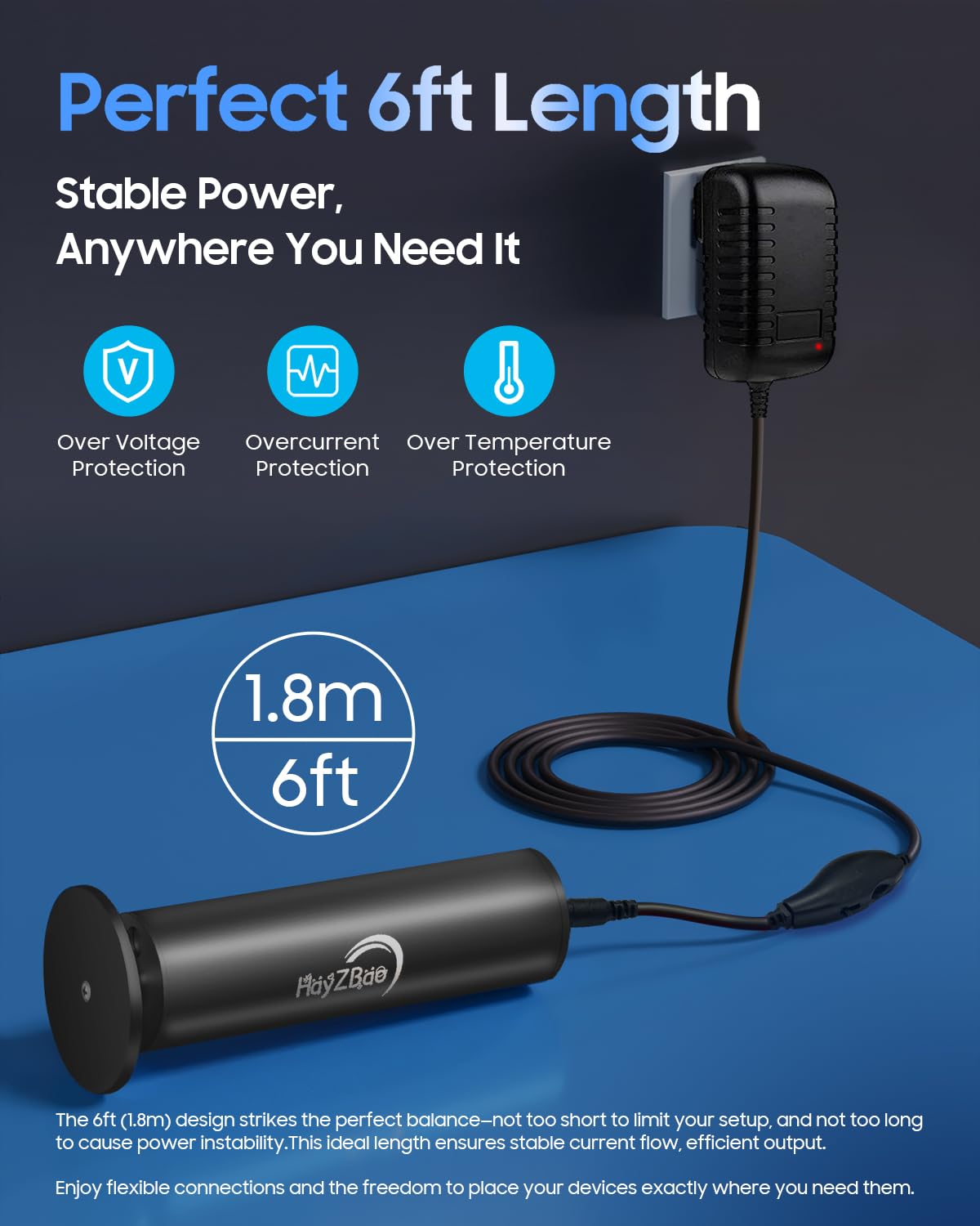HayZBao 12V plug-in motor for steady power during use