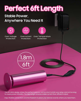 Adapter-powered HayZBao foot file ready for continuous use