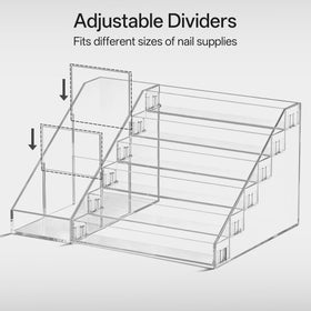 HBlife clear tiered stand keeps items visible without blocking labels.