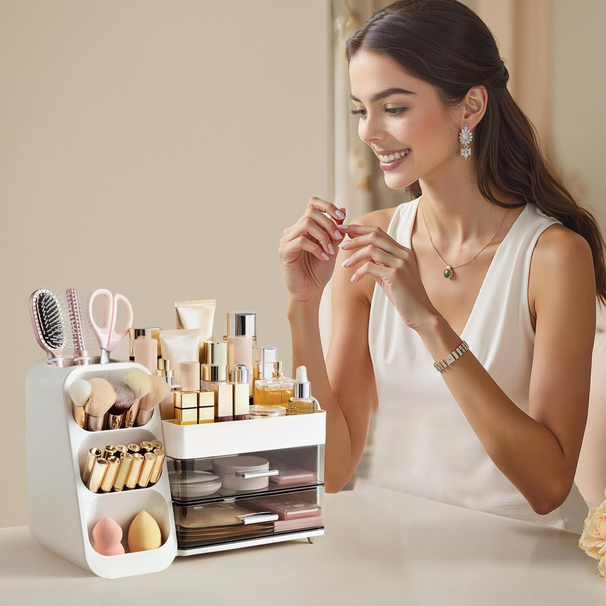 HBlife cosmetic organizer, a gift-ready solution for beauty lovers.
