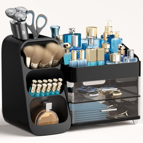 HBlife makeup organizer with brush holder on vanity for easy access to brushes